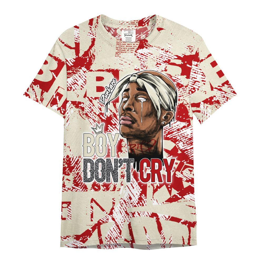 Shirt To Match Cement Grey 3s - Boiz Ain't Cry Unique Abstract All Over Print