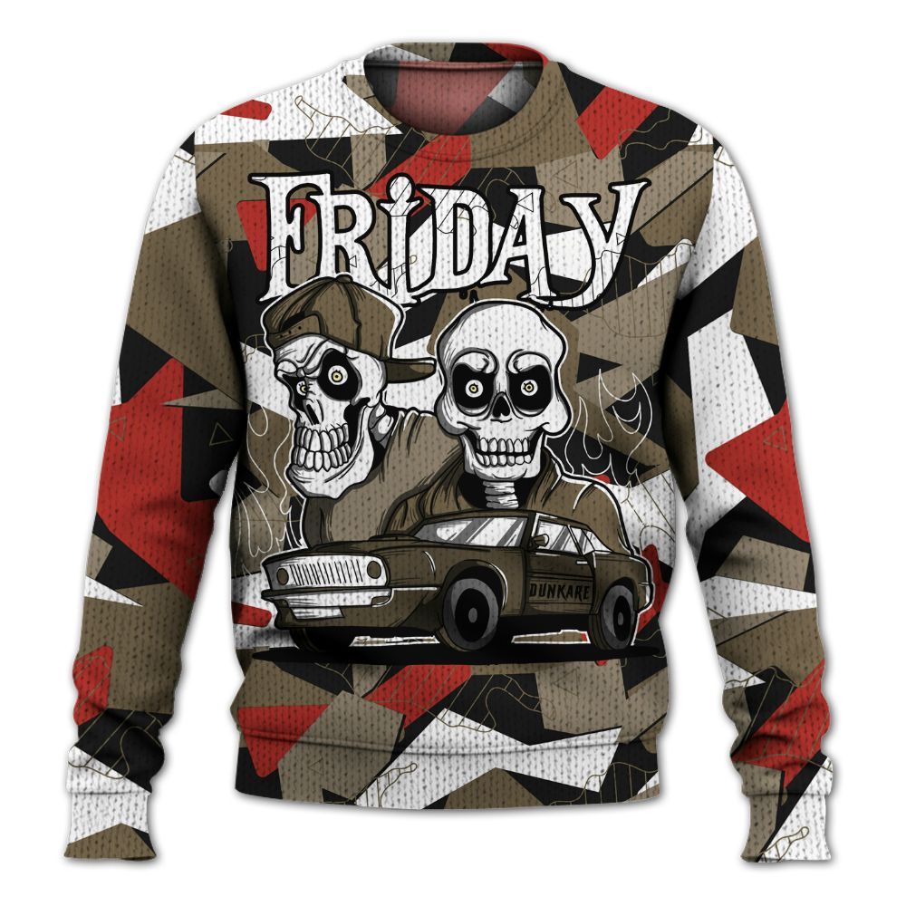 Knitted Sweater To Match Olive 9s - Friday Funny Retro