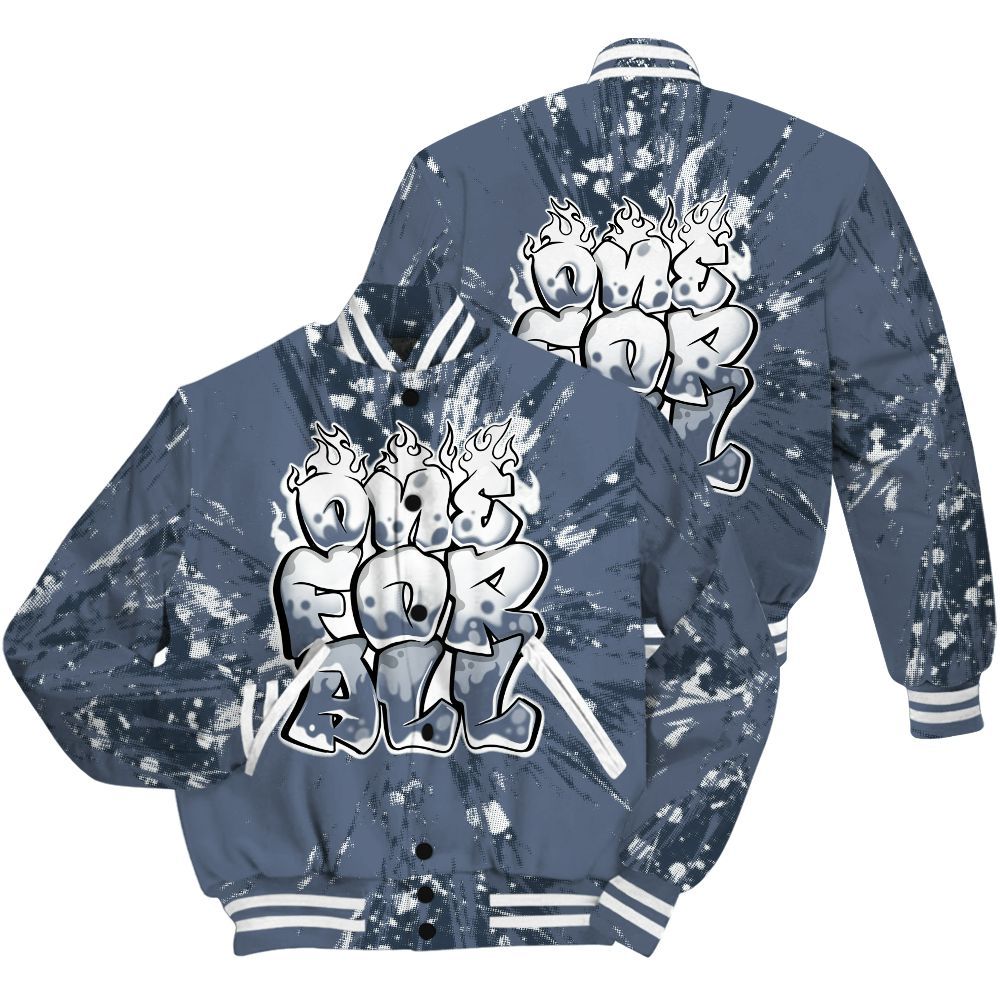 Varsity Jacket To Match Low Diffused Blue 11s Shirt - Ones For All Graphic Luxury All Over Print