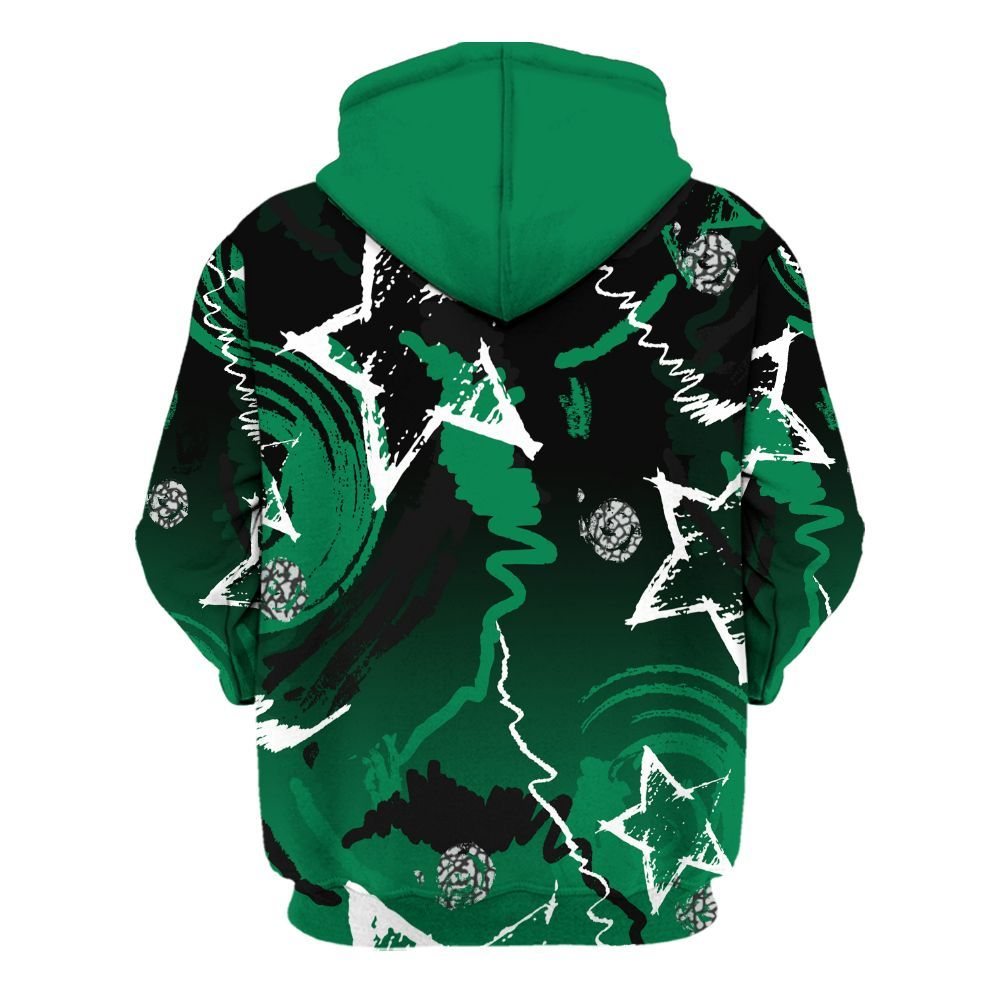 Hoodie To Match Pine Green 3s - Grind Shine Later Drip All Over Print