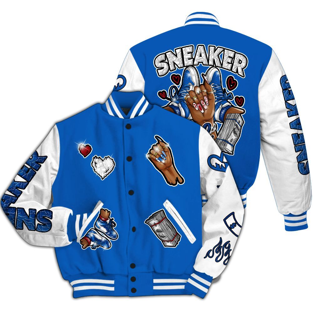 Varsity Jacket To Match Kobe 6 Game Royal - Sneakerz Girlz All Over Print