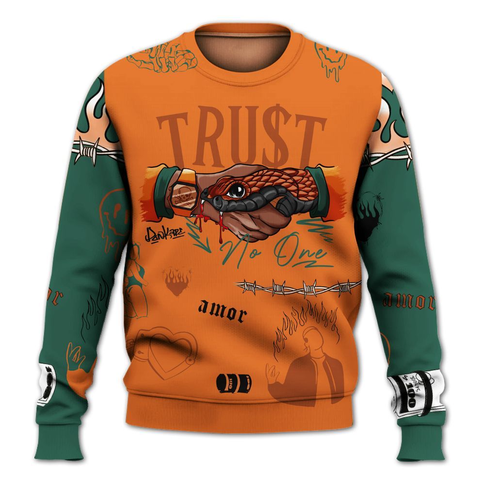 Sweatshirt To Match Dunk Low Ceramic - Snake Trust No One All Over Print