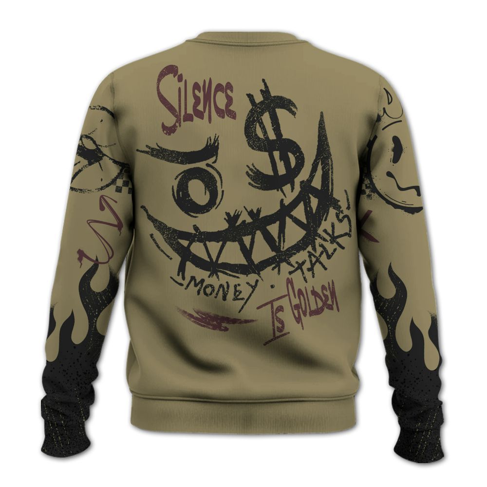 Sweatshirt To Match Black Olive 7s - Mouth Burning Street Style All Over Print