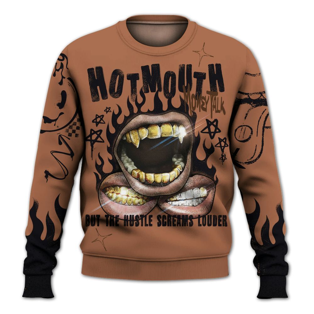 Sweatshirt To Match Air Foamposite Metallic Copper - Mouth Burning Street Style All Over Print
