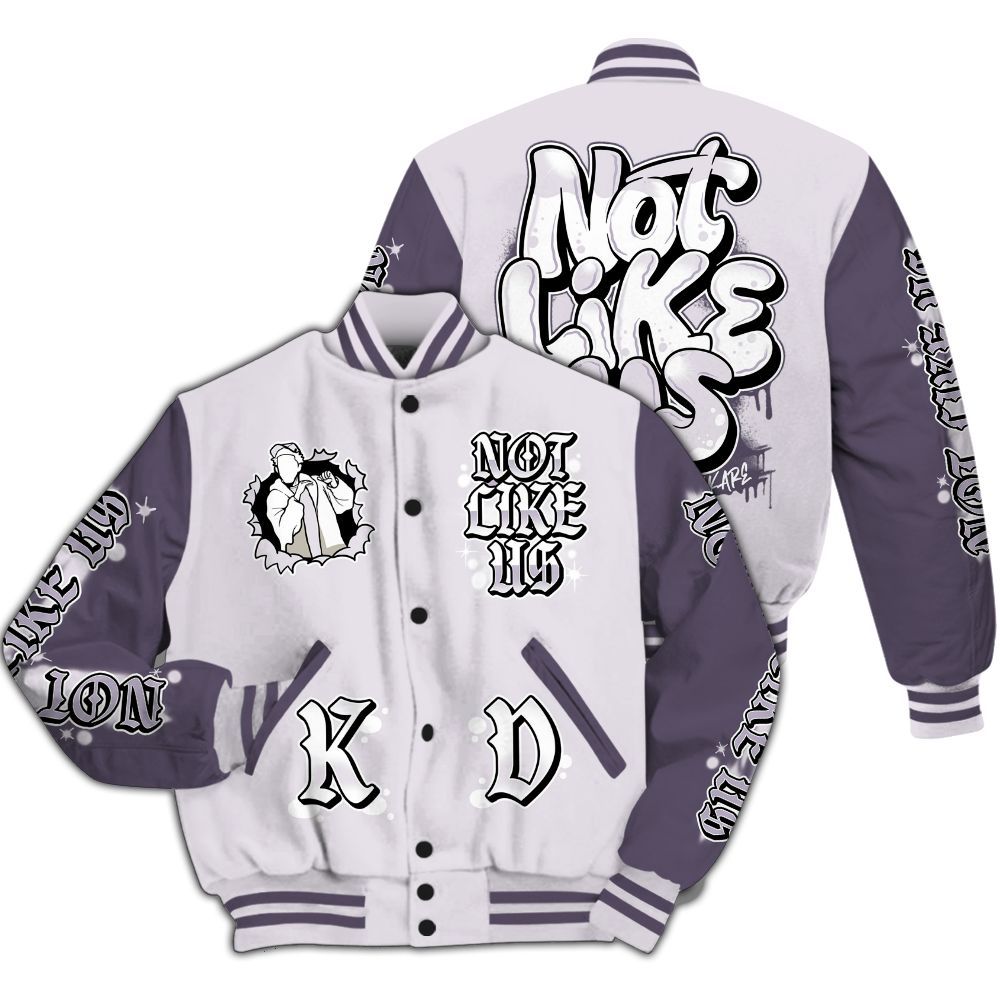 Varsity Jacket To Match Book 1 Lilac Bloom - None Like Us Graphic All Over Print