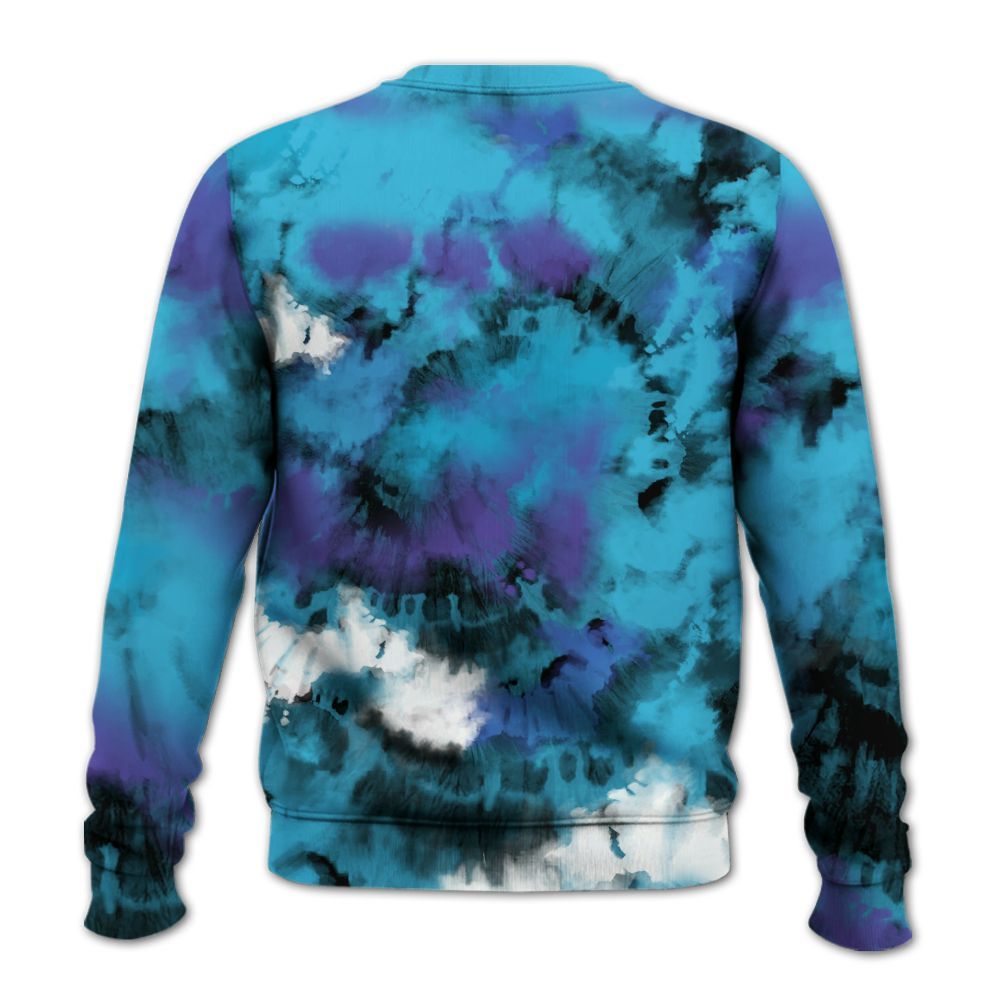 Sweatshirt To Match Retro Aqua 6s - God Blessed Tie Dye All Over Print