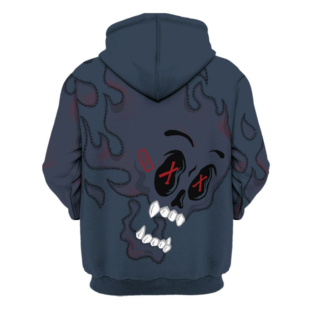 Hoodie To Match Retro Olympic 6s - All Hustle No Lucky Skull All Over Print