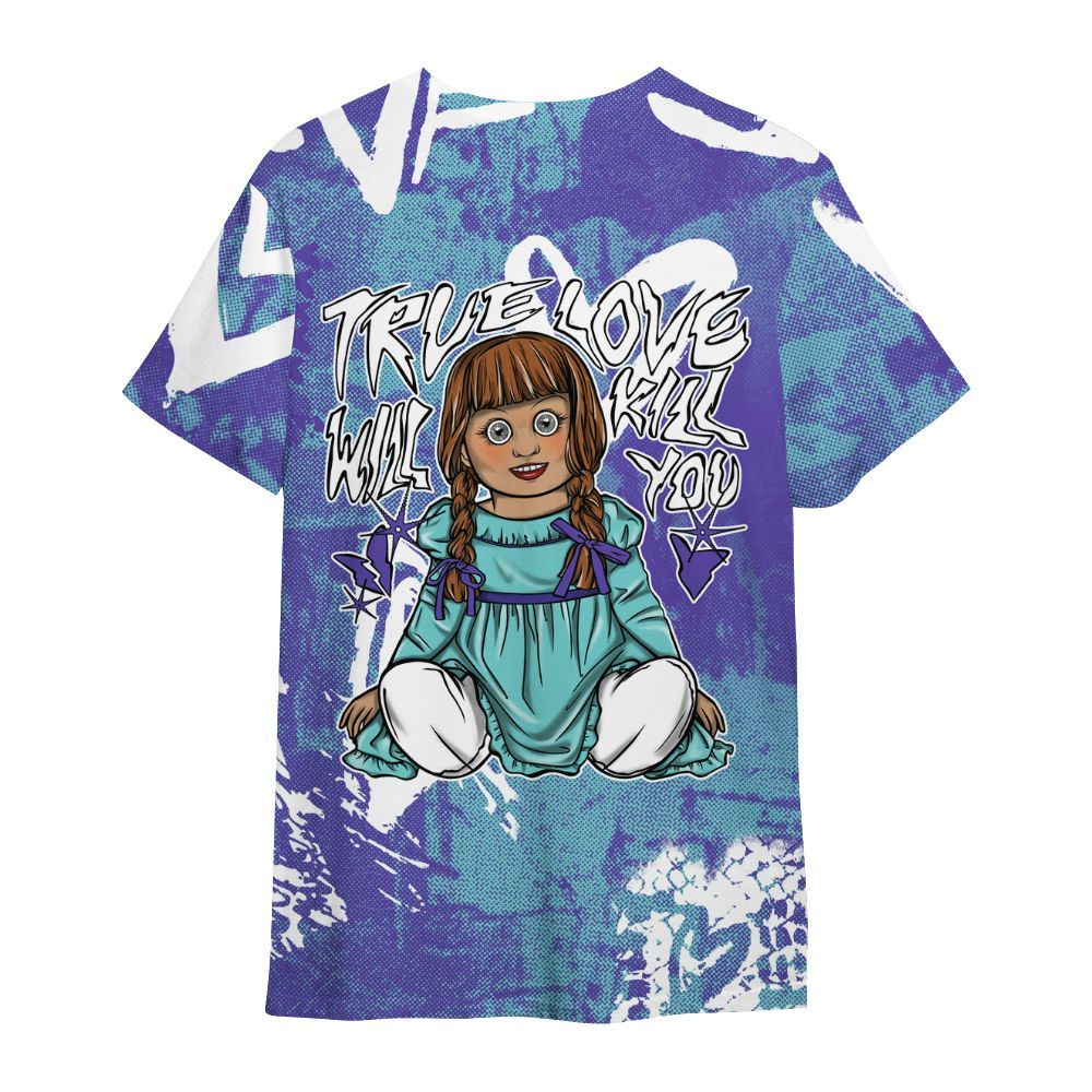 Shirt To Match Low Hornets 1s - Genuine Loves Bear Heart Grunge All Over Print