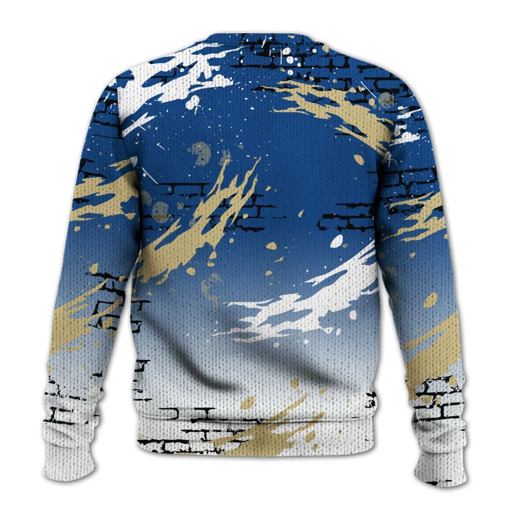 Knitted Sweater To Match Air Ship Royal Blue - Values Of Loyalty Drip