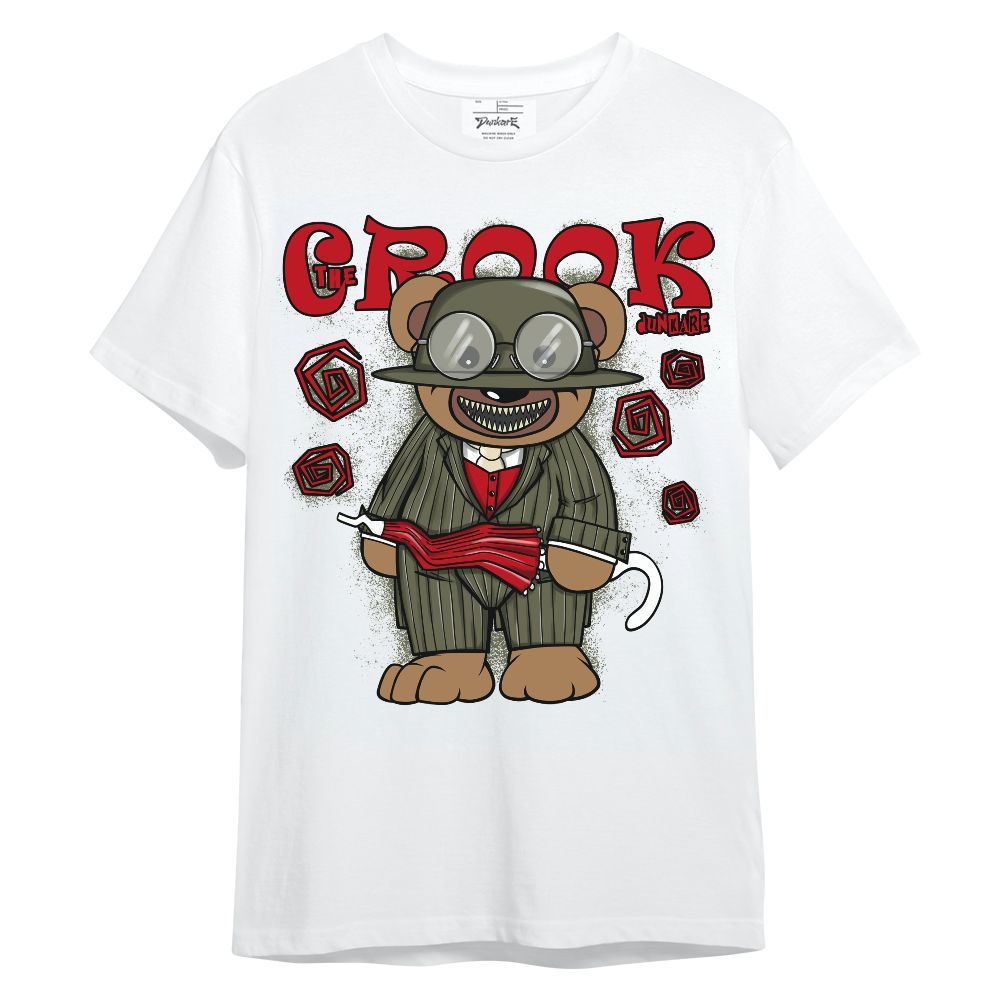Shirt To Match Travis Scott Low OG Medium Olive 1s - Swindler Bear Unisex Shirt