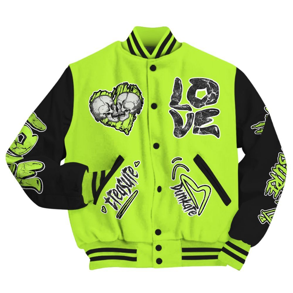 Varsity Jacket To Match Air Force 1 Low Dance Volt - Skull Bear All Over Print