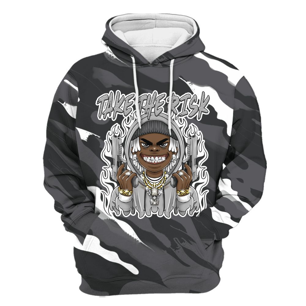 Hoodie To Match White Thunder 4s - Take The Risk Colored All Over Print