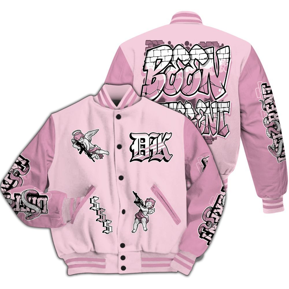 Varsity Jacket To Match Orchid 4s - To Different Graphic Basketball Varsity Jacket All Over Print