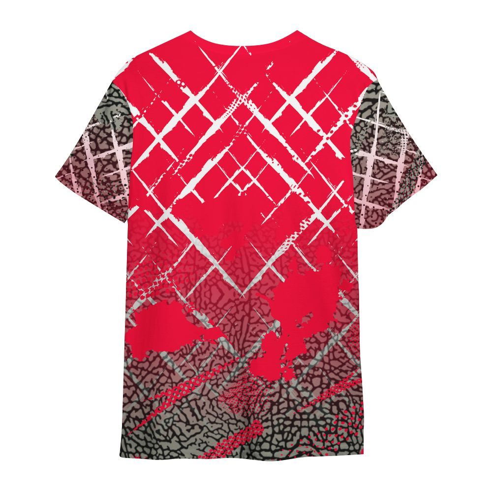 Shirt To Match Retro Fire Red 3s - Halftone Stand Business Dripping All Over Print