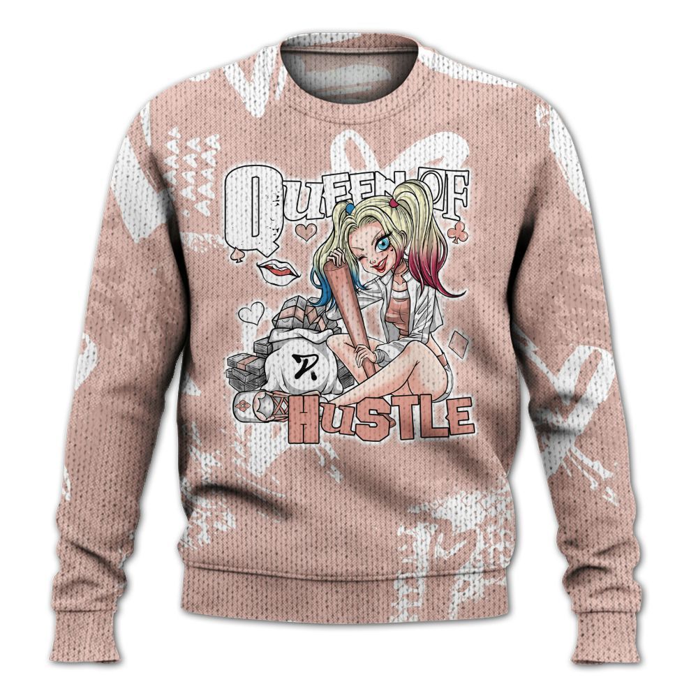 Knitted Sweater To Match Low Legend Pink 11s - Hustles Quiinn Heart Grunge