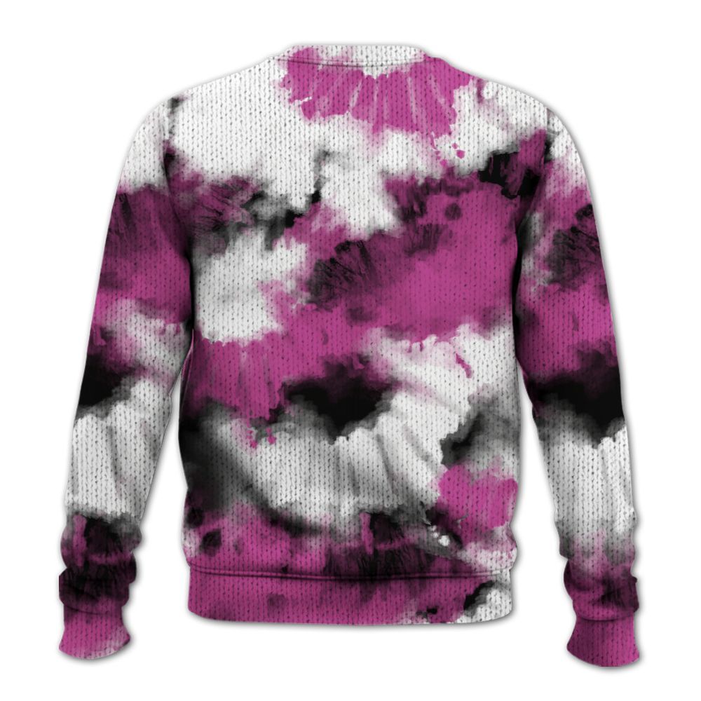 Knitted Sweater To Match Dunk Low Active Fuchsia - Tie Dye FK Around Find Out