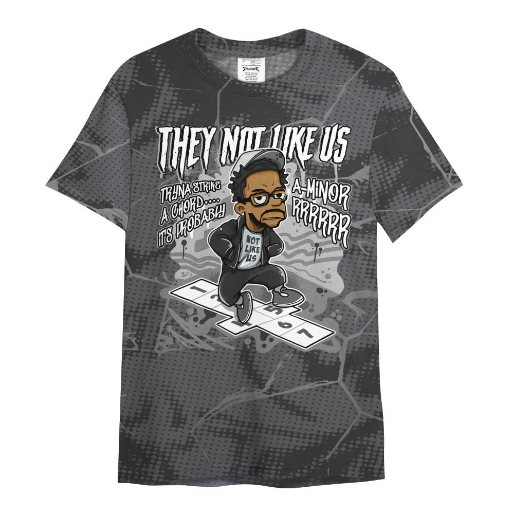 Shirt To Match White Thunder 4s - Hopscotch Dislike Us Graphic Crack All Over Print