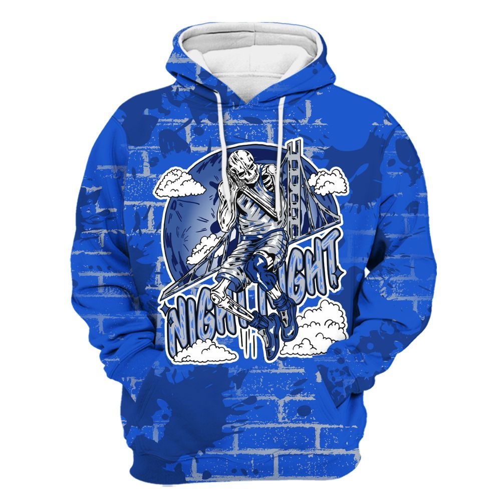 Hoodie To Match Air Foamposite One Royal - Seeya Skeleton Brick All Over Print