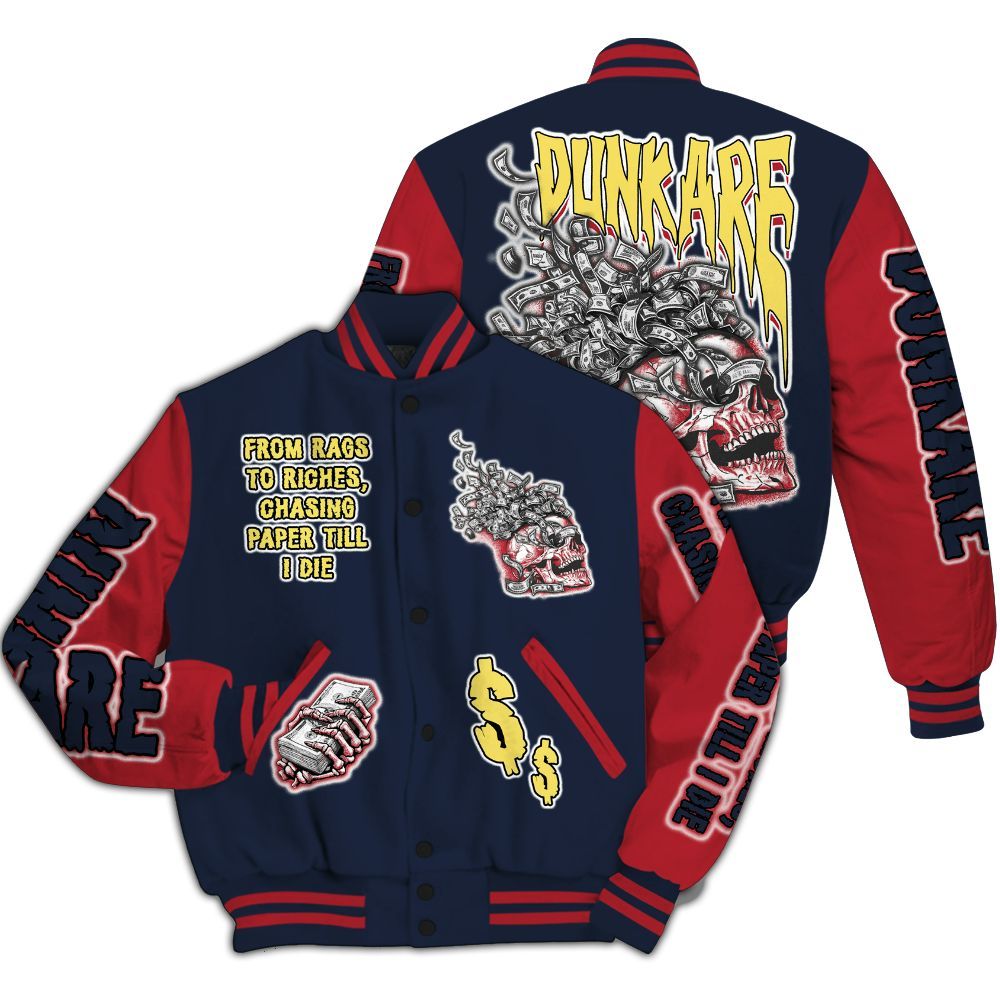 Varsity Jacket To Match Dunk Low COJP What The 2024 - From Rags To Riches All Over Print