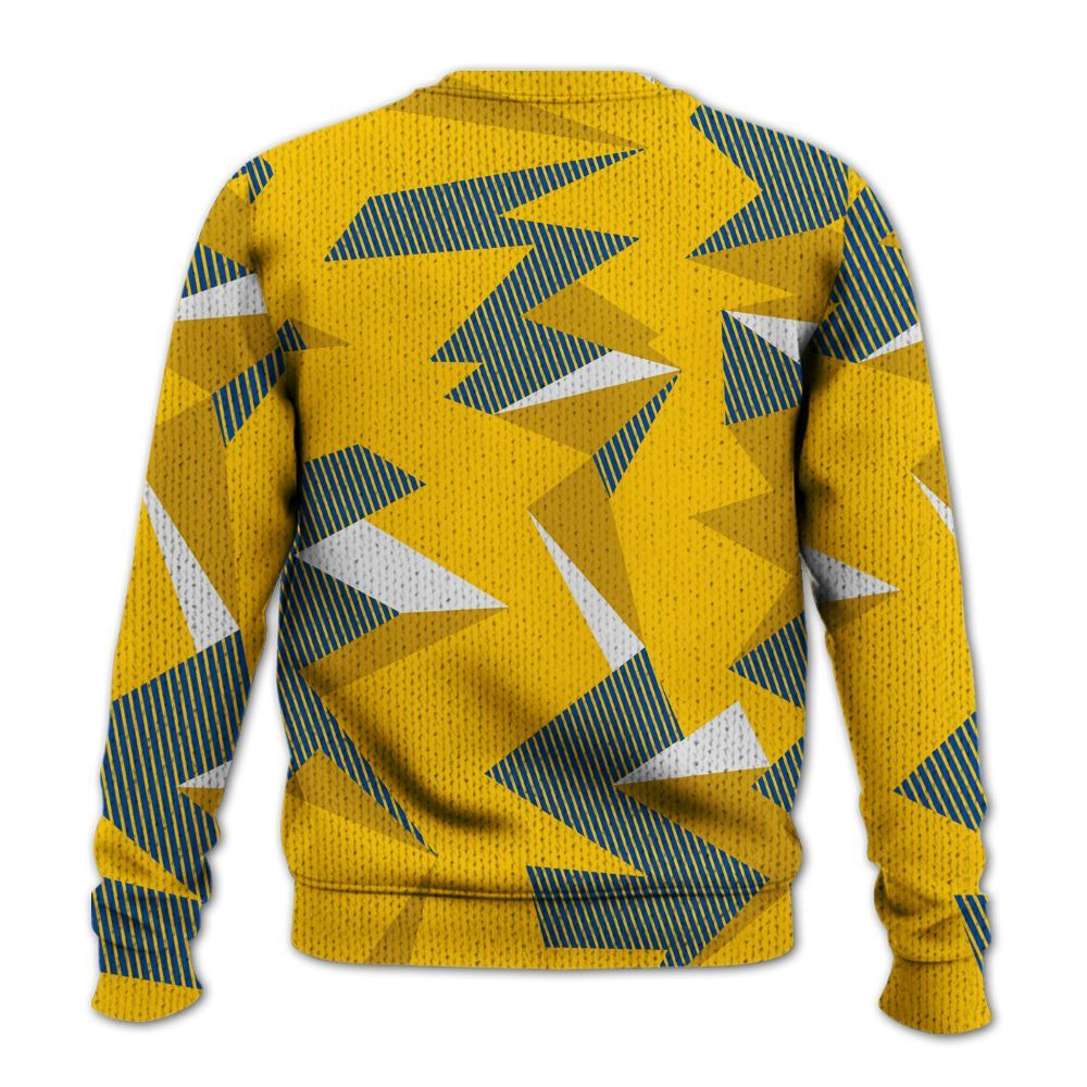 Knitted Sweater To Match High Laney 1s - Geometric Camouflage Pattern