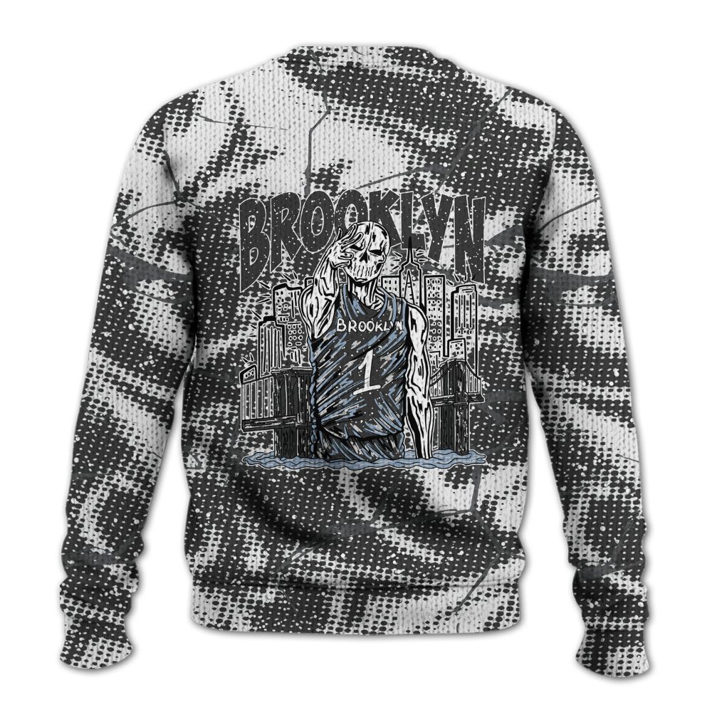 Knitted Sweater To Match Reverse Oreo 6s - Brooklyn's Skeleton Crack