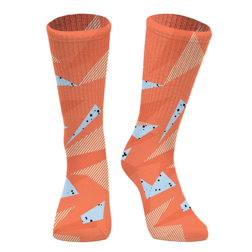 Sock To Match DJ Khaled Crimson Bliss 5s - Geometric Abstract Graphic