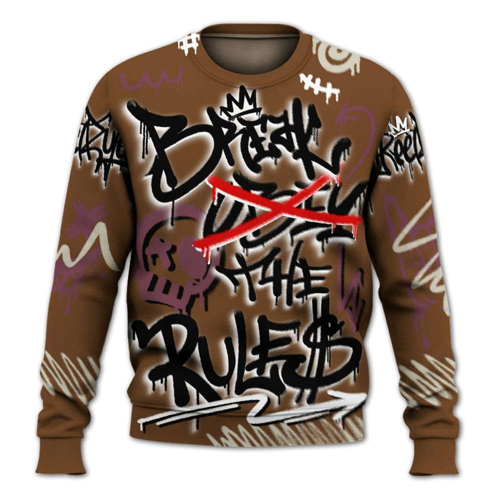 Sweatshirt To Match Archaeo Brown 3s - Break Rules Streetwear All Over Print