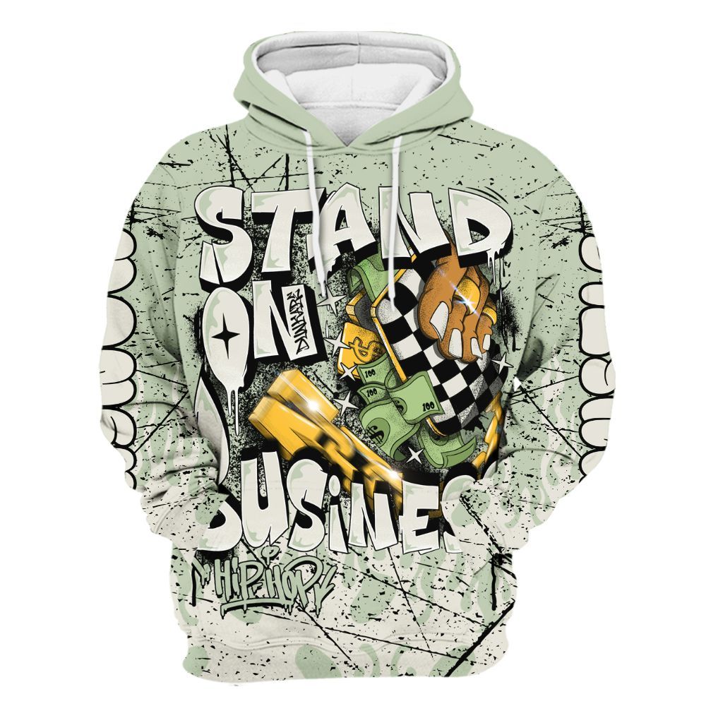 Hoodie To Match Seafoam Sail 4s - Stand Business Graffiti All Over Print