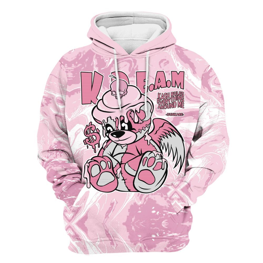 Hoodie To Match Orchid 4s - Loot Bear Liquid All Over Print