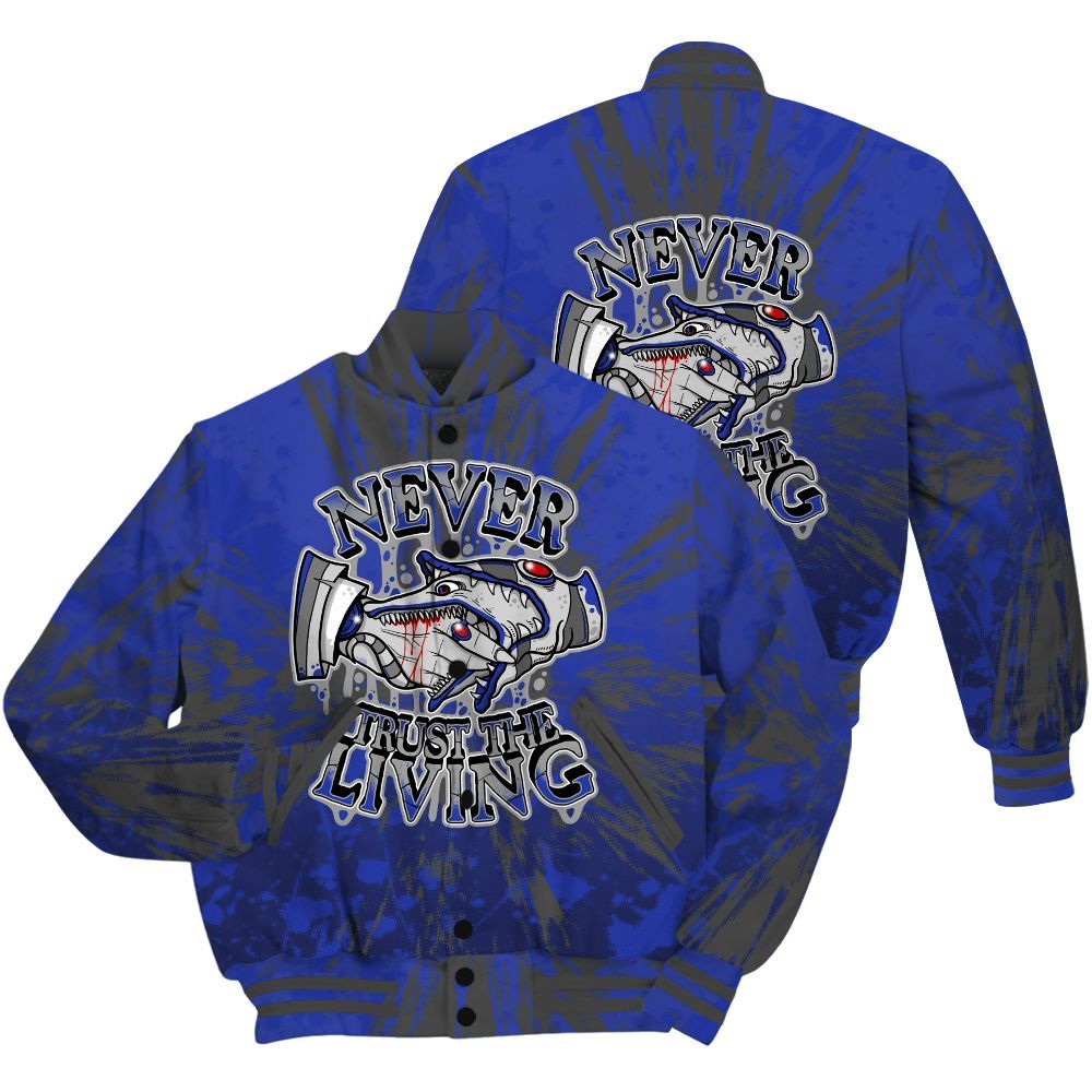 Varsity Jacket To Match Air Max Plus Black Racer Blue Shirt - Never Trusting Living Graphic Halloween All Over Print