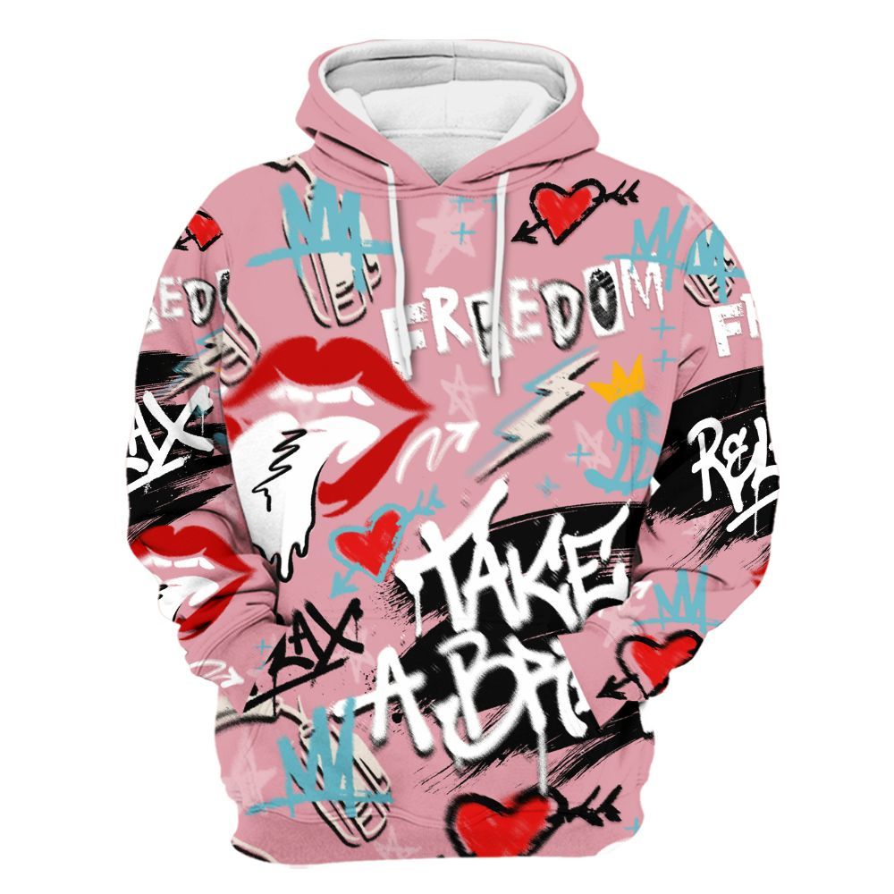 Hoodie To Match Doernbecher 6s - Take Break Freedom Graffiti Streetwear All Over Print