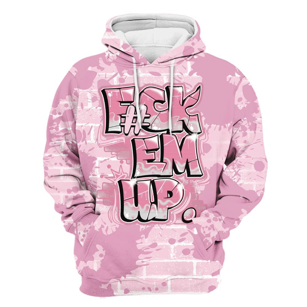 Hoodie To Match Orchid 4s - F#ck Em Graphic Brick Art All Over Print