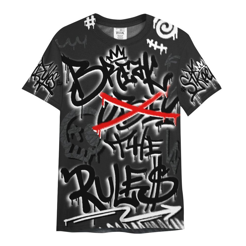 Shirt To Match Black Cat 3s - Break Rules Streetwear All Over Print