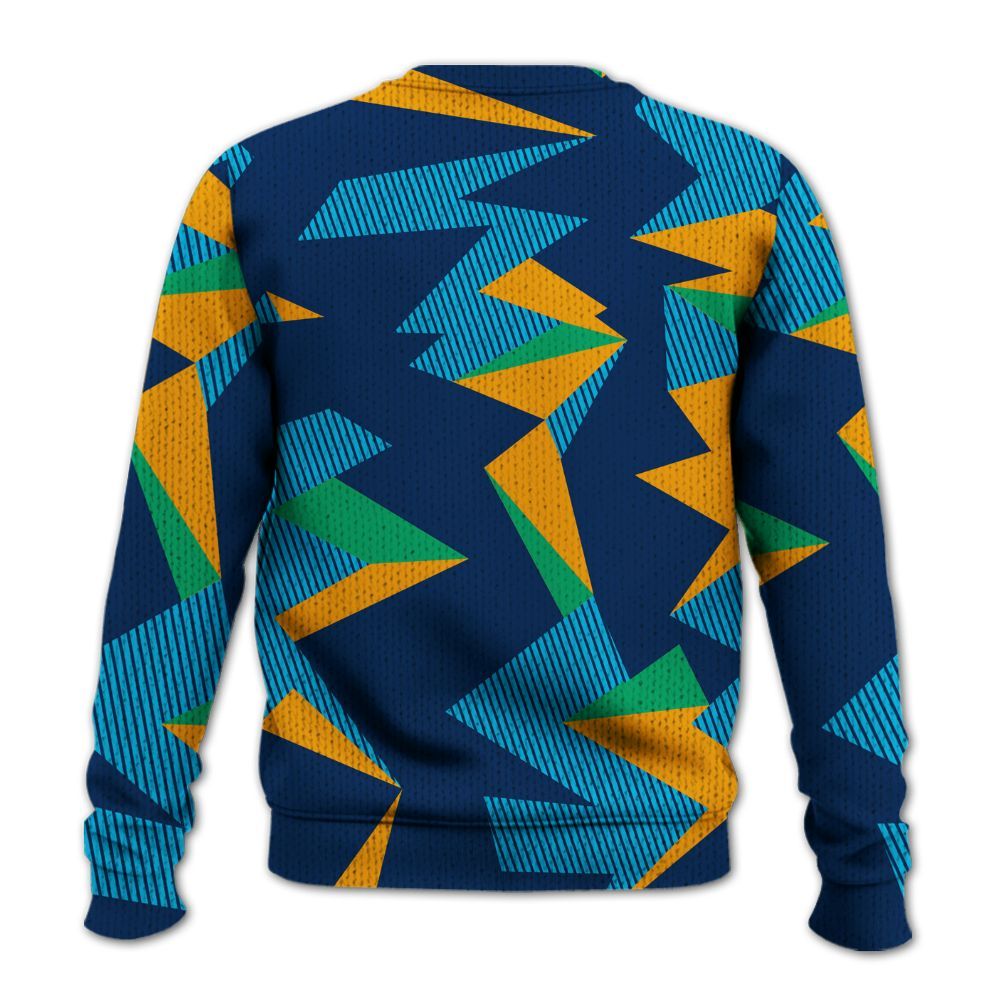 Knitted Sweater To Match Dunk Low GS Electric Algae - Geometric Camouflage Pattern
