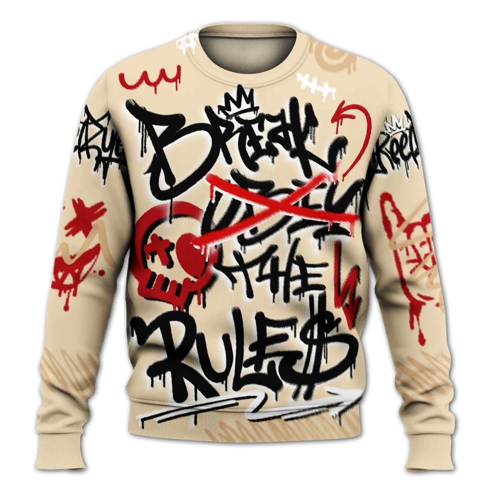 Sweatshirt To Match Dunk Low Strawberry Waffle - Break Rules Streetwear All Over Print