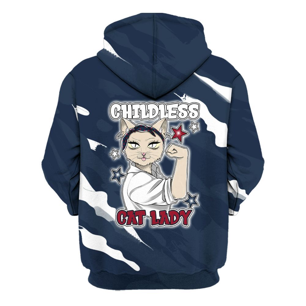 Hoodie To Match Retro Olympic 6s - Childless Kat Lady All Over Print