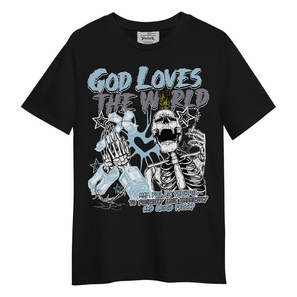 Shirt To Match Chambray 7s - God Loves The World Unisex Shirt