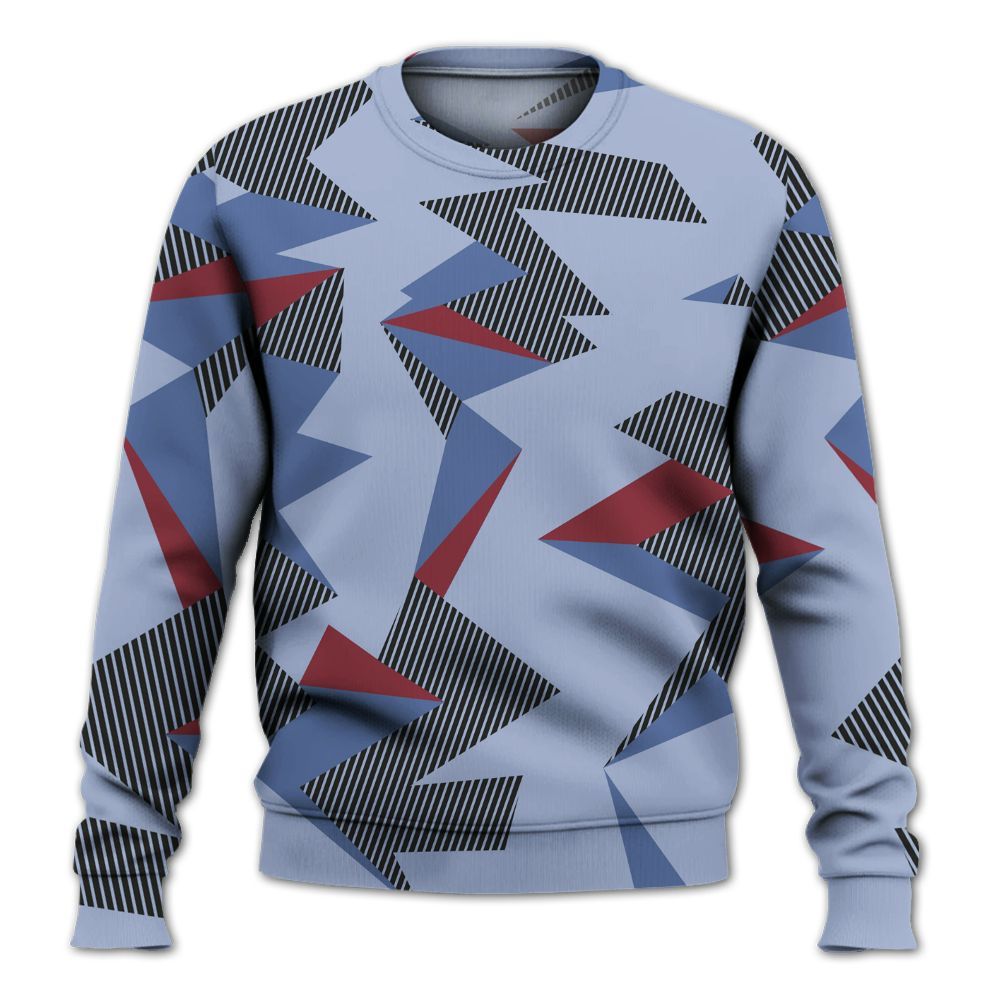 Sweatshirt To Match Black Metallic 5s - Geometric Camouflage Pattern All Over Print