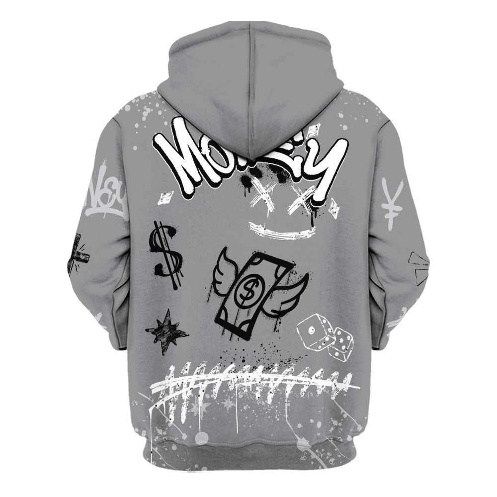 Hoodie To Match Retro Wolf Grey 5s - Everybody Paid In Full Crayon All Over Print