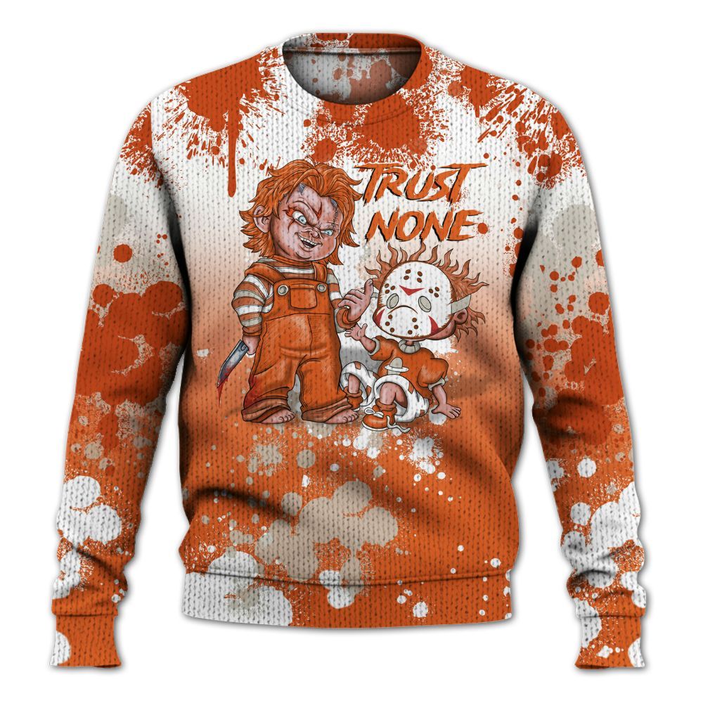 Knitted Sweater To Match High OG Starfish 1s - Trust No One Scary