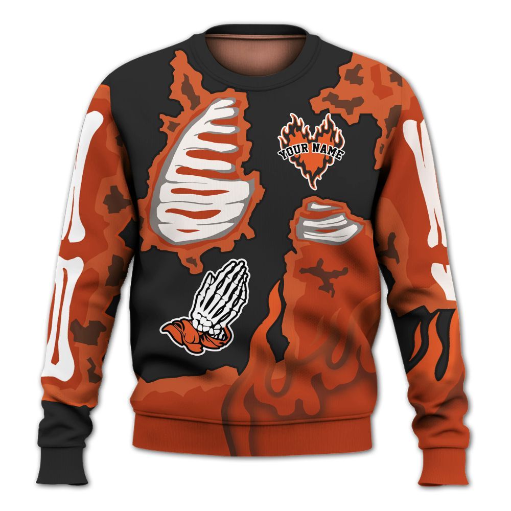 Sweatshirt To Match Retro High OG Shattered Backboard 1s - Dislike Us Graphic Burning Custom Name All Over Print