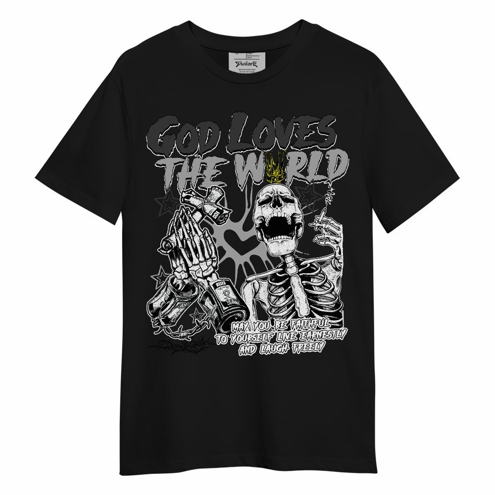 Shirt To Match White Thunder 4s - God Loves The World Unisex Shirt