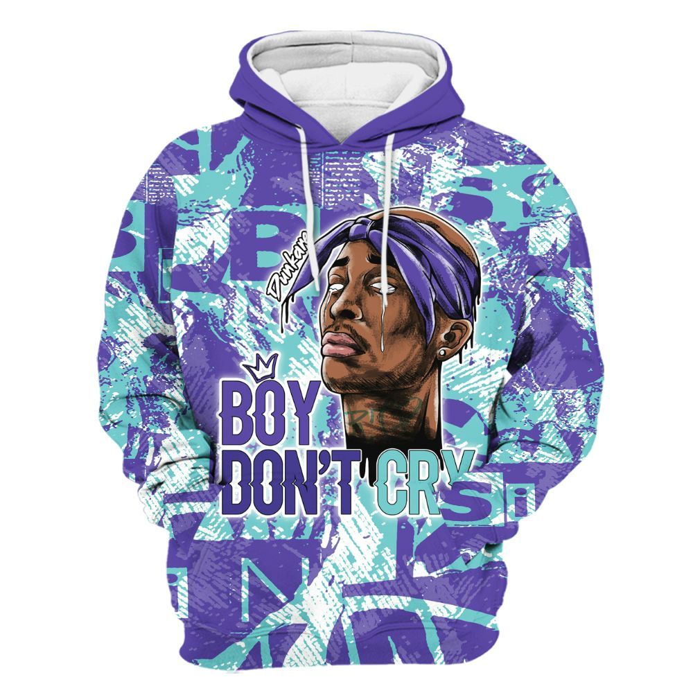 Hoodie To Match Low Hornets 1s - Boiz Ain't Cry Unique Abstract All Over Print
