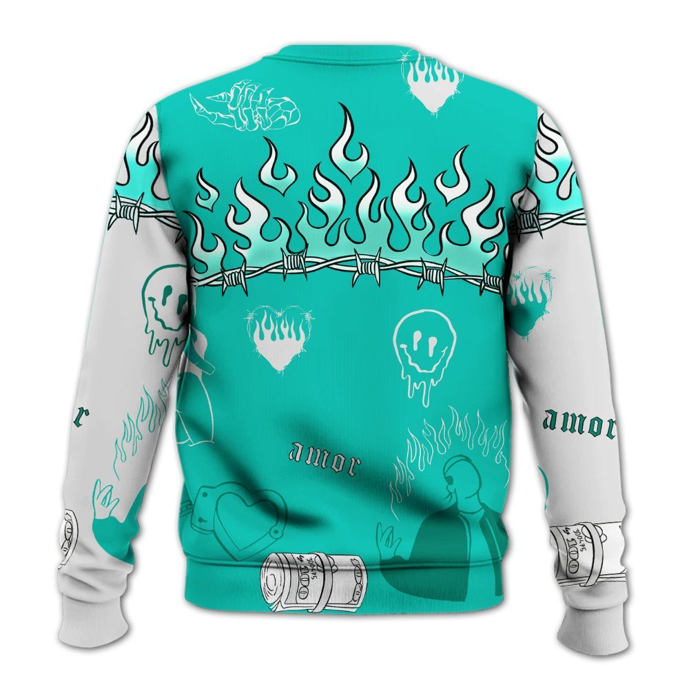 Sweatshirt To Match Dunk Low Clear Jade - Snake Trust No One All Over Print