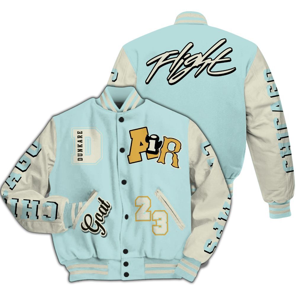 Varsity Jacket To Match Pure Platinum 4s - AIR Number 23 GOAT All Over Print