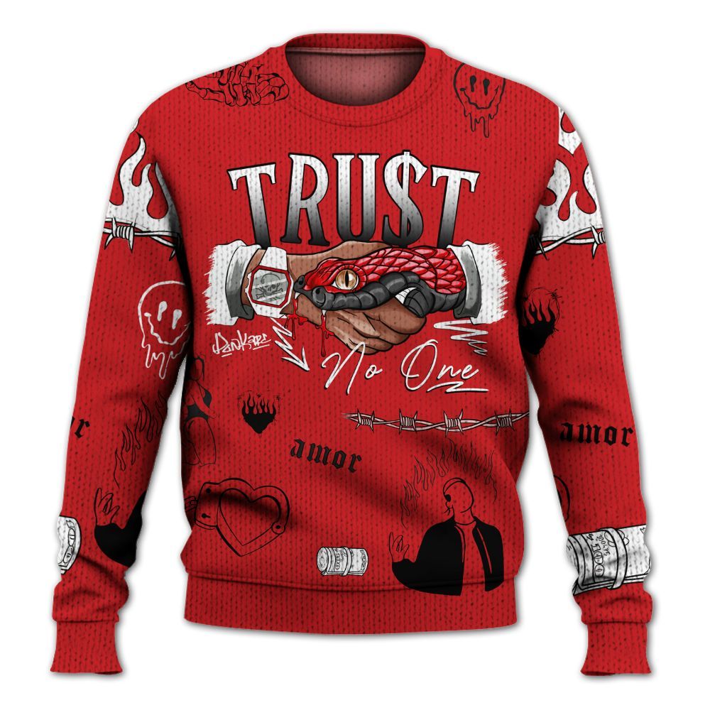 Sweater To Match Bloodline 12s - Snake Trust No One Graphic