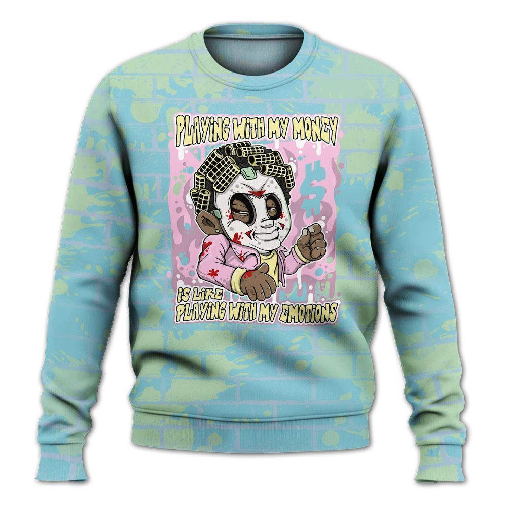 Sweatshirt To Match SB Dunk Low Visty - Playing With My Money Graphic Halloween All Over Print