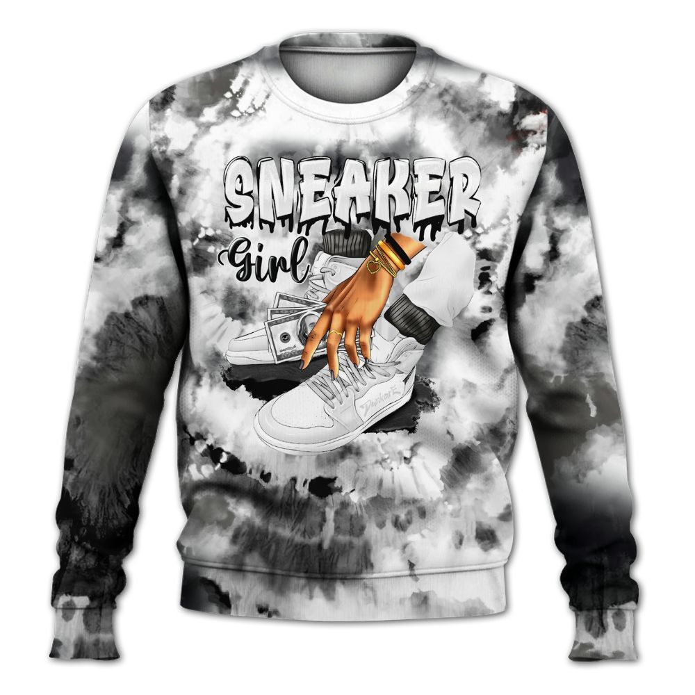Sweatshirt To Match Kobe 9 Elite Protro Halo - SNEAKER Girl Money Drip Tie Dye All Over Print