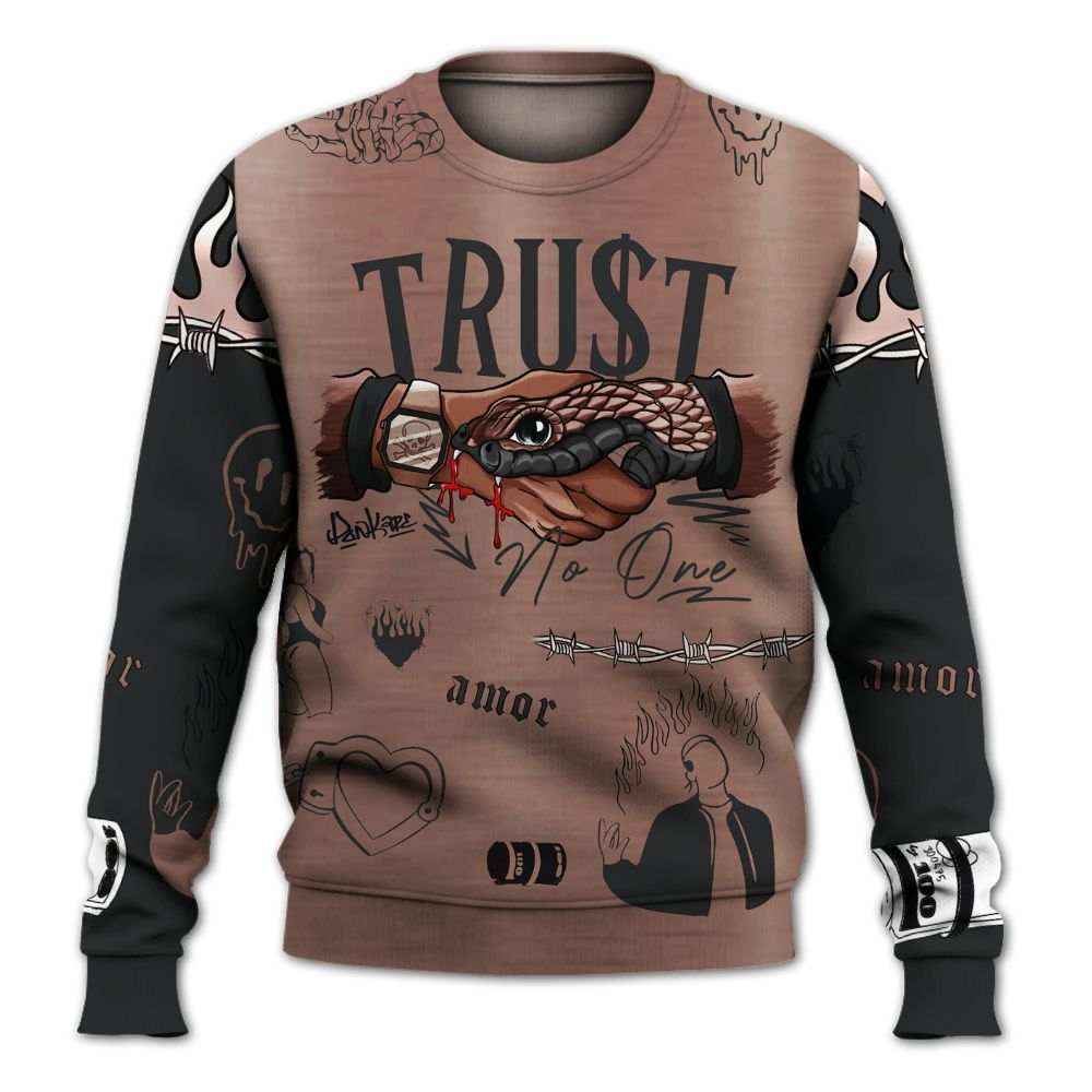 Sweatshirt To Match KD 4 Christmas - Snake Trust No One All Over Print
