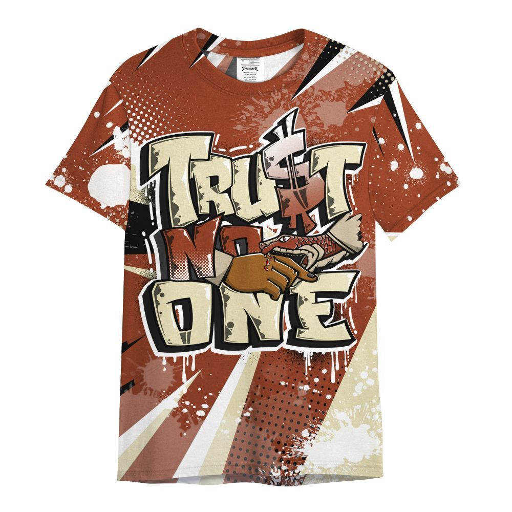 Shirt To Match Retro Eastside Golf 12s - Poly Trust No One Dripping All Over Print